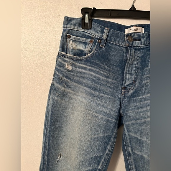 Moussy Vintage Li Howa Jeans 27 Distressed Stretch Light Wash Japan - Picture 2 of 16